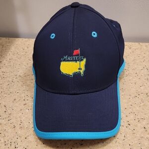 Masters Golf Hat Navy Blue With Aqua, Like New
